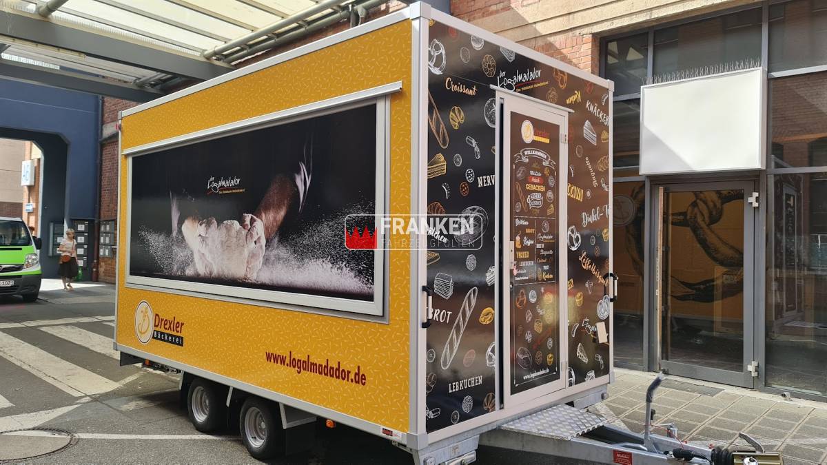 Anhängerbeschriftung Verkaufwagen
