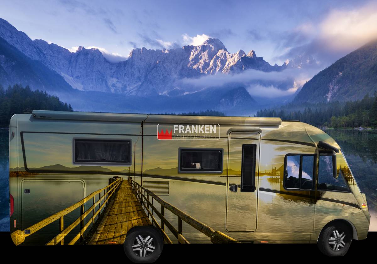 Wohnmobil Folierung Idee Motiv Chiemsee