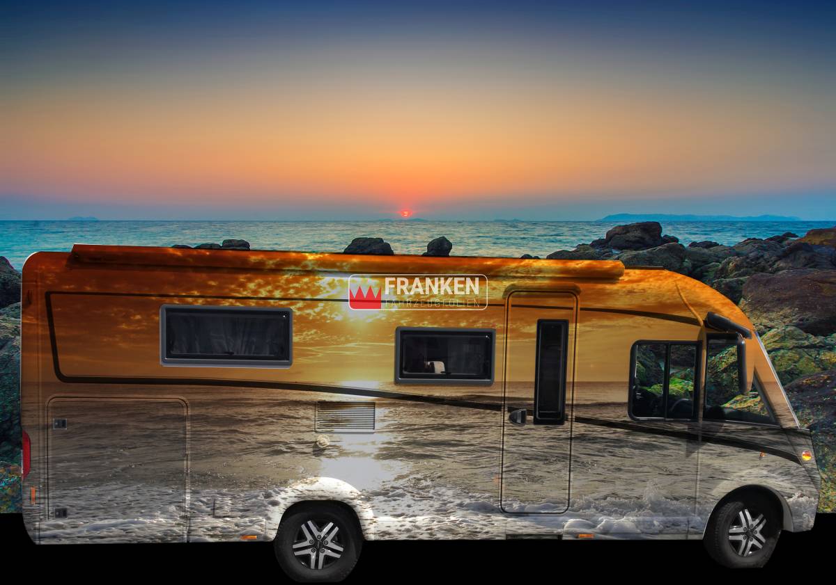 Wohnmobil Folierung Idee Motiv Strand
