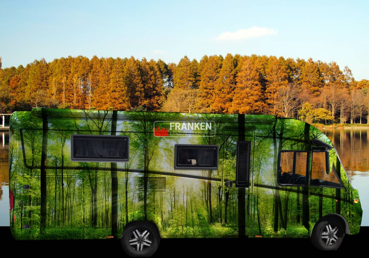 Wohnmobil Folierung Idee Motiv Wald